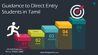 Guidance to Direct entry CA students in Tamil