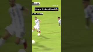 horror foul on messi