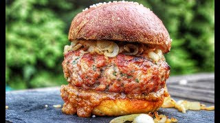 OKTOBERFESTBURGER 2.0 - WEISSWURST-BURGER - deutsches Wiesn-Grill- und BBQ-Rezept - 0815BBQ