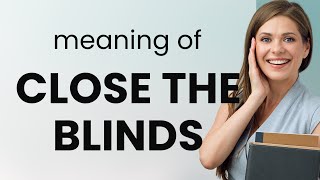 Close the Blinds: Understanding Everyday English Phrases