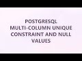 PostgreSQL multi-column unique constraint and NULL values (3 SOLUTIONS!!)