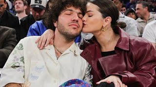 Selena gomez and BF cuddling at Basketball Date Night Courtside