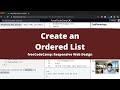 Create an Ordered List (Basic HTML and HTML5) freeCodeCamp tutorial