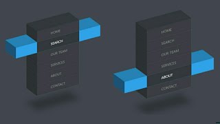 Responsive for Website CSS Isometric Menu Hover Effect || CSS 3D Menu Bar #Isometric #viral