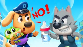 Police Takes Care of A Baby | Fun Story | Sheriff Labrador | Kids Cartoon | BabyBus TV