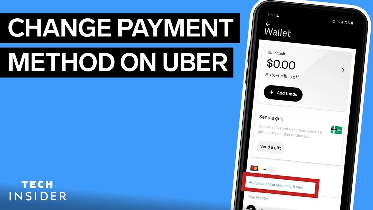 How To Change Payment Method On Uber - YouTube