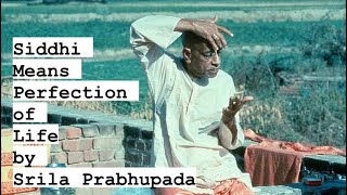 Siddhi Means Perfection of Life by Srila Prabhupada