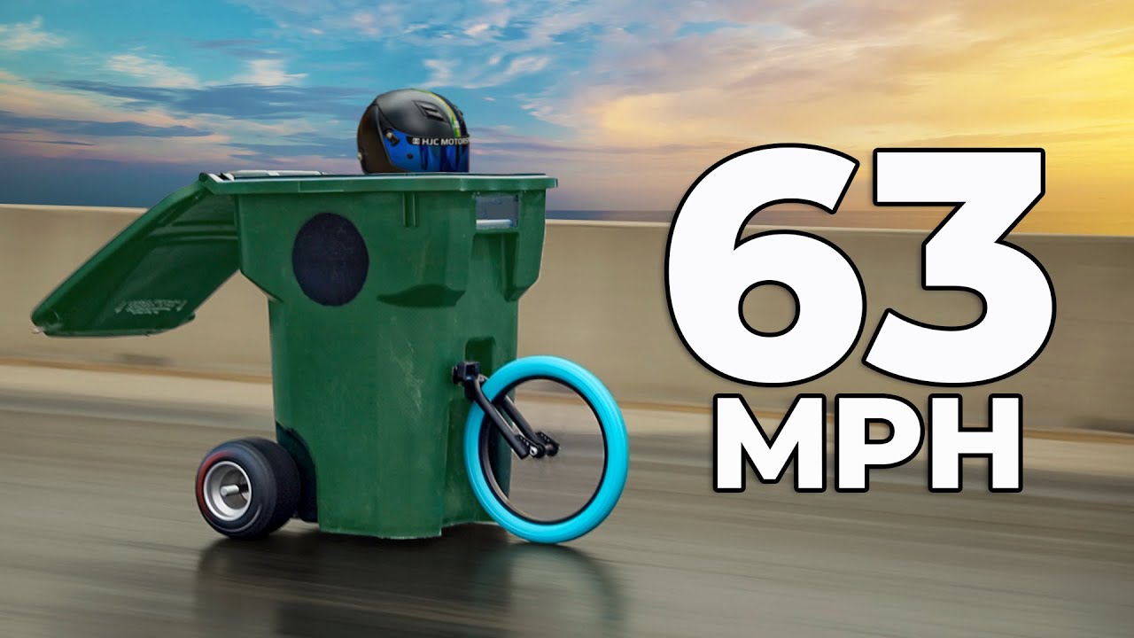 Watch The World S Fastest Garbage Can Hit 63 Mph