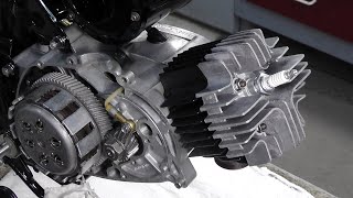 Suzuki TS50, Installing Engine Top End, Pt 3 of 3 --- Video #349