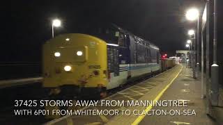 DRS 37425 storms away from Manningtree with 6P01