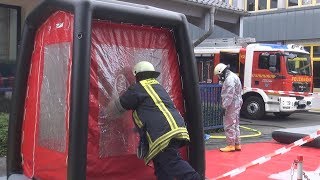 Chlorgasaustritt - 10 Verletzte in Frida-Kahlo-Förderschule in Sankt Augustin-Ort am 25.6.18 + O-Ton