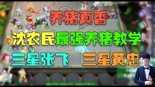 王者模拟战：最强养猪教学 三星张飞 三星黄忠【虎牙沈农民】