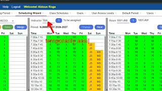 SCHEDULING WIZARD- how to create class schedule