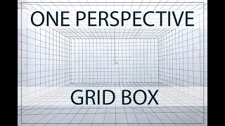ONE POINT PERSPECTIVE Grid Box For Interior Drawing :How to draw