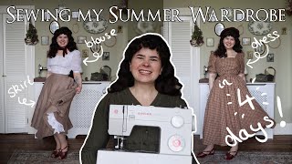 I’m Sewing My Entire Summer Wardrobe in 4 Days 🌿 | Part 1: Light Academia