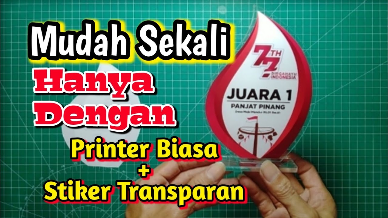 Plakat Akrilik Cuma Dengan Printer Biasa Dan Stiker Transparan - YouTube