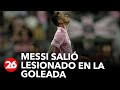 Messi salió lesionado en la goleada de Inter Miami