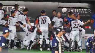 ＜2018.7.28オリックス戦＞試合前円陣風景