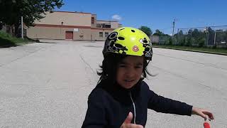 Daniel and Gabriel enjoying bike ride with his dad