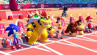 Mario & Sonic at the Summer Olympic Games 2020 - 100 Meter (All Characters)