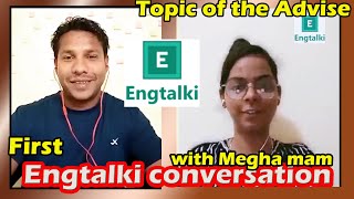 Engtalki conversation🙃🙂|english speaking practice#meghamam #engtalki|Topic of the day advice#grammar