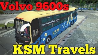 KSM Travels | Volvo 9600s | Indonesia Bus Simulator | Bus Driving games