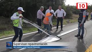 Supervisan repavimentación del camino rural Caucel Cheumán