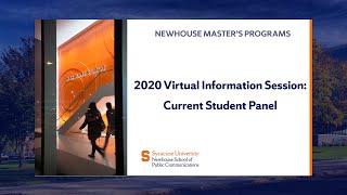 2020 Newhouse Master's Virtual Session - Current Student Panel