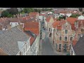 bruges from drone 4k video belgium bruges from above