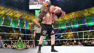 Brock Lesnar decimates Braun Stroman with repeated F5s: WWE Crown Jewel 2018 (WWE Network Exclusive)