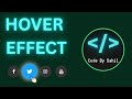Amazing Hover Effect with Growing Social Media Icons | HTML CSS Tutorial