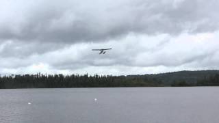 Turbo Dehavilland Beaver taking off from Buck Lake, Hornepayne, ON