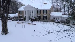 Elvis Presley's Graceland in the Snow