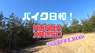 ちょっと時間が出来たので30分だけお山へ　HONDA XR250 オフロード