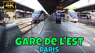 EXPLORING PARIS TRAIN STATION》Gare de l'Est walking tour 2020 【4K】