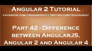 Difference between AngularJS, Angular 2 and Angular 4