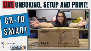 CR 10 Smart 3D Printer Unboxing Setup and First Print LIVE