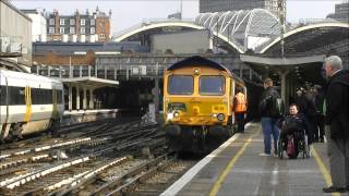 (HD) GBRf 66739, 73207 \u0026 73119 with the Blue Bell Railtour, London Victoria, 28/03/2013.