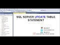 Update Table Statement in SQL Server