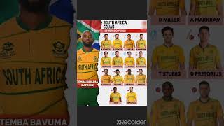 SOUTH AFRICA SQUAD T20 WORLD CUP 2022