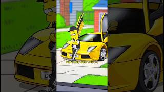 Lamborghini Murciélago 🚖 The Simpsons 🏠 GLOW UP Transformation #art #drawing #digitalart