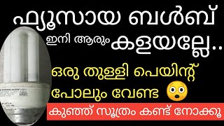 ഫ്യൂസായ ബൾബ് കൊണ്ട് ഈസി ആയി ചെയ്തെടുക്കാൻ പറ്റിയ സൂപ്പർ ഐഡിയ 😱Old bulb craft idea