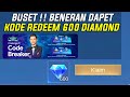 BUSET!! BENERAN DAPET KODE REDEEM 600 DIAMOND GRATIS EVENT GOOGLE PLAY CHALENGE KODE REDEEM DIAMOND