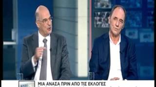 Ο Νίκος Δένδιας στο τελευταίο “Debate”  στον  τηλεοπτικό  σταθμό Σκάι