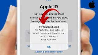 Fix✅: Verification failed this Apple ID has been locked for security reasons visit iforgot.apple.com