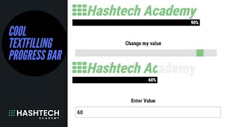 Attractive Text Filler Progress bar Using HTML CSS JavaScript