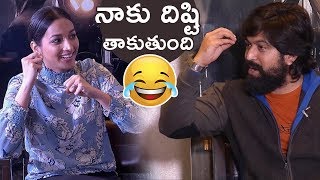 Actress Srinidhi Shetty Making Fun With Yash About His Hair | KGF Team Funny Interview | TFPC