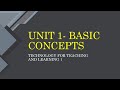 Unit 1 - Technology for Teaching and Learning