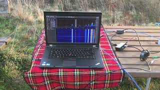 SAQ Grimeton Christmas transmission on 17.2kHz at Dec 24th, 2024 in a vineyard