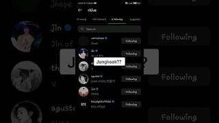 jungkook deleted his Instagram account #bts #jungkook #btsupdates #jungkooklive